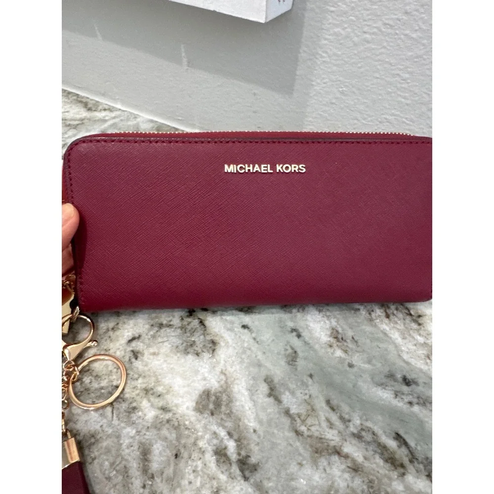 Saffiano leather MICHAEL Michael Kors Jet Set Travel Continental Wallet